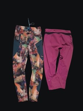 Lululemon cargo high rise hiking tight size 4 altered multi euc leggings lot